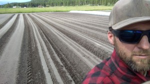 Sunday Seeding Selfies…beds of carrots and salad mix being direct seeded