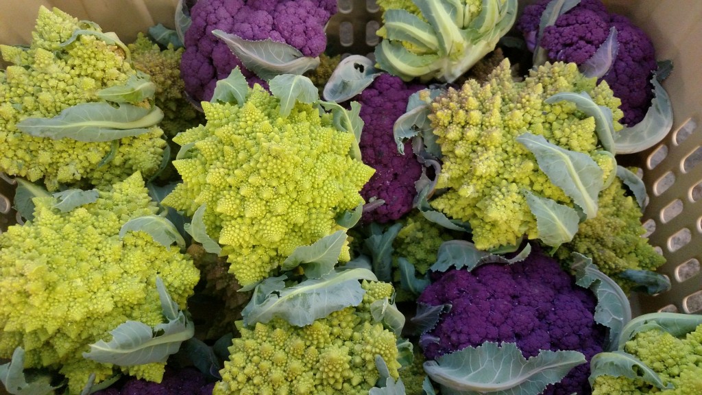 Romanesco and Graffiti cauliflower